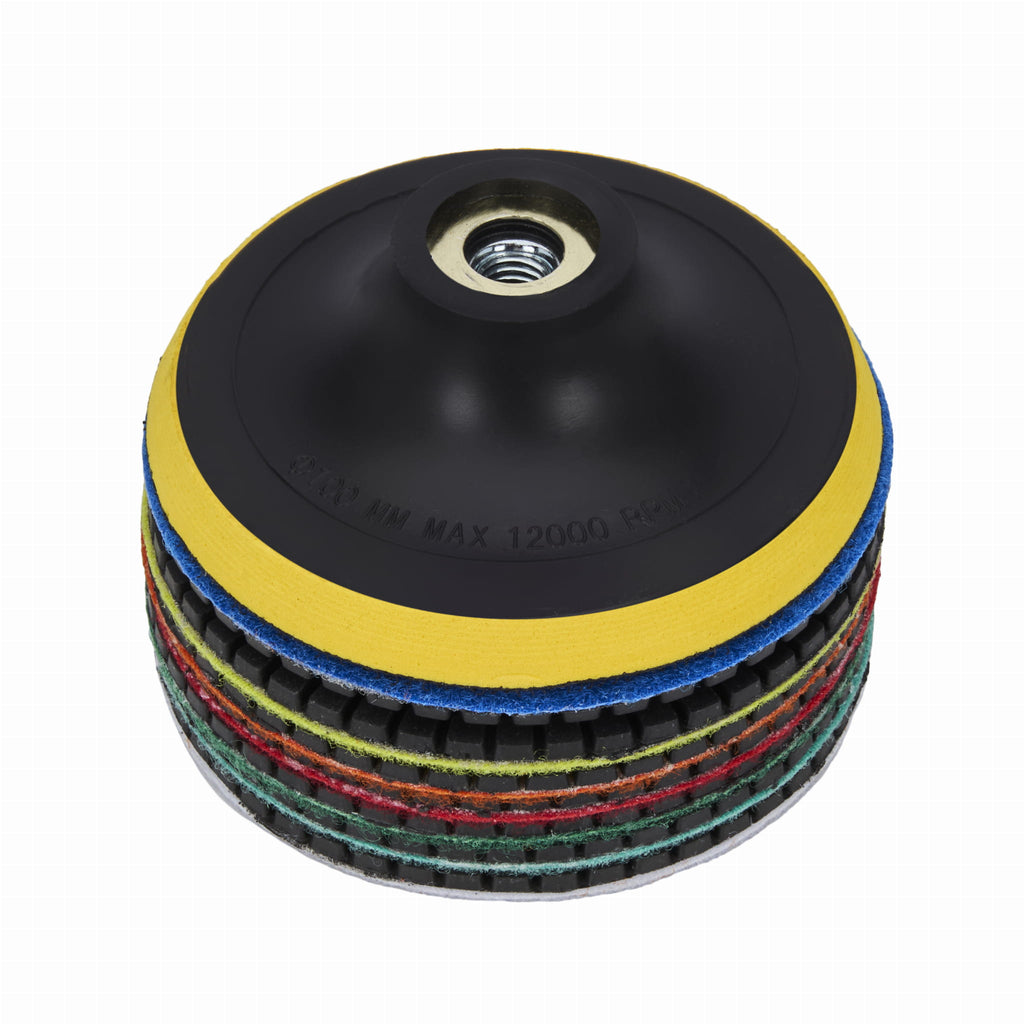 Set 7 discuri diamantate slefuire umeda, 100mm , WDS2212 - imaginea 2