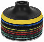 Set de Discuri Diamantate Gradatie 50 - 3000, Adaptor M12, Disc, Manusi, Kraft&Dele WDS2212