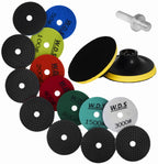 Set Discuri Diamantate 7 Buc Gradatie 50-3000, Adaptor M12, Kraft&Dele WDS2212