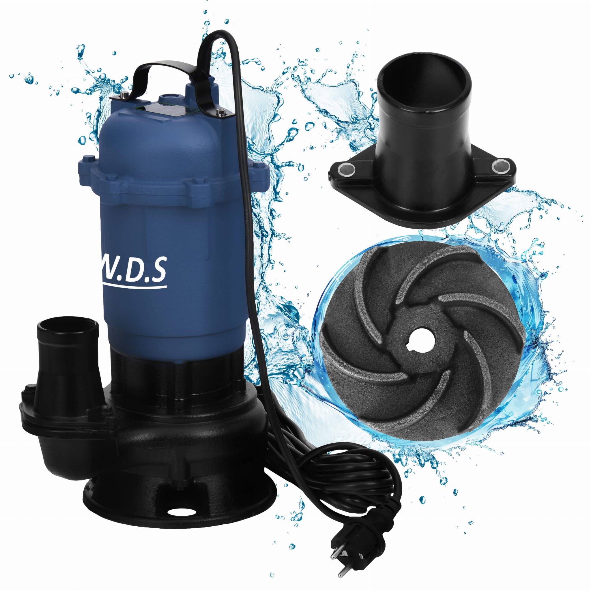 Pompa de apa murdara cu palete 2850W 2" 30000l/h , WDS2423 - imaginea 11