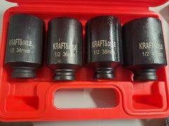 Trusa tubulare de impact 1/2" 34 , 36 , 38 , 41 mm , 4 buc , Kraft&Dele KD11753