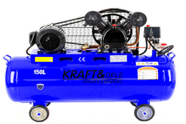 Compresor 150L , 560l/min , 220V , 4 kw , 2 pistoane Kraft&Dele KD40604