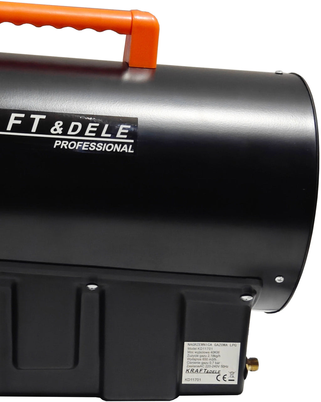 Tun de Caldura pe Gaz 40kw ,display Temperatura Programabil, cu Reductor si Roti Inclus, Kraft&Dele KD11701