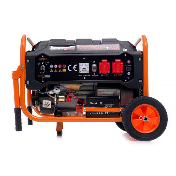 Generator De Curent 3.5 kw Monofazat cu roti si pornire electrica , Kraft&Dele KD162