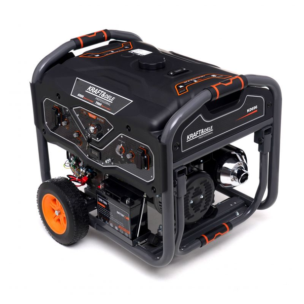 Generator de curent 7kw monofazat cu roti si pornire electrica , Kraft&amp;Dele KD696