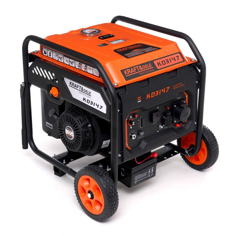 Generator de curent 8,5Kw monofazat invertor cu roti si pornire electrica, Kraft&Dele KD3147