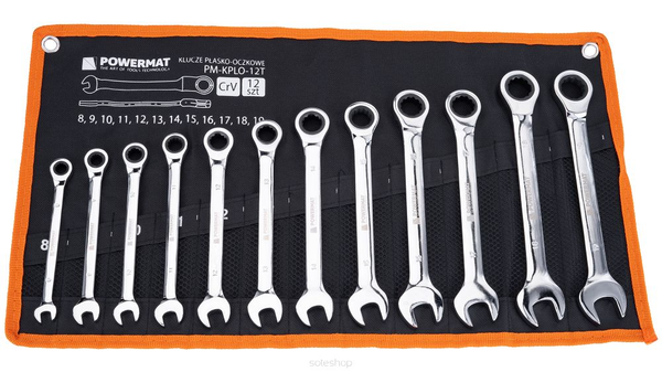 Set 12 chei clichet 12 piese 8-19mm , Powermat PM1175