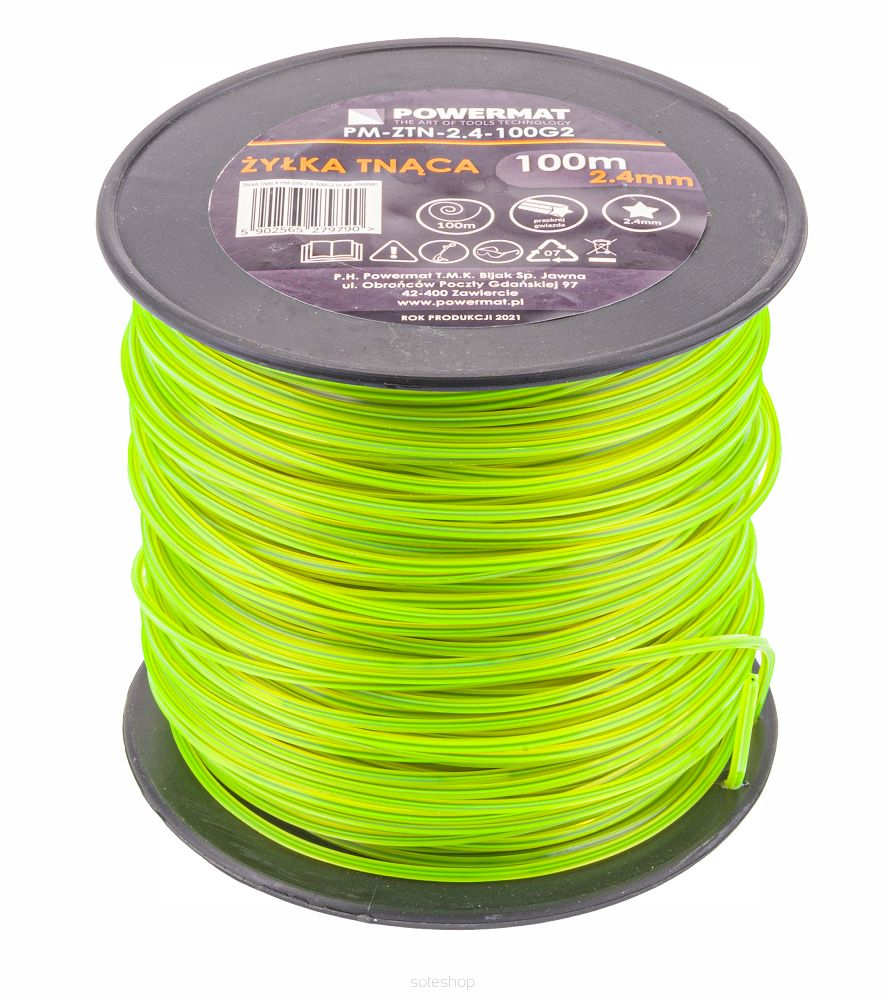 Fir pentru trimmer PM-ZTN-2.4-100G2, 100 m, Powermat PM0981