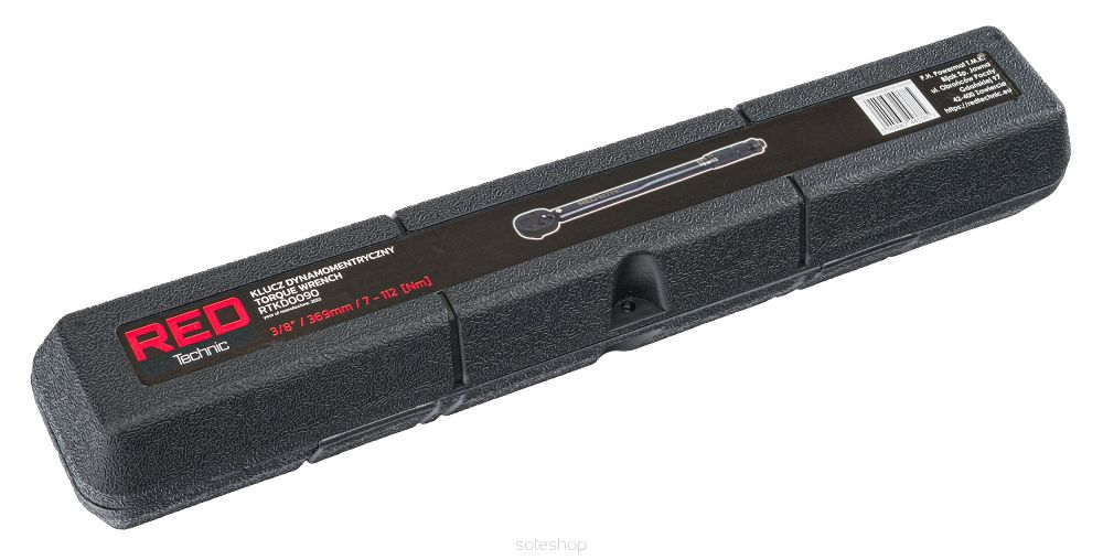Cheie dinamometrică 3/8" 369mm 7 - 112Nm , Redtechnic RTKD0090