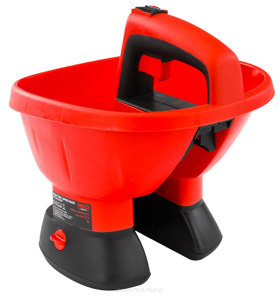 Aparat de imprastiat seminte si ingrasaminte pe baterii , 1200 rpm , 3 L, Red Technic RTSAK0097 - imaginea 3
