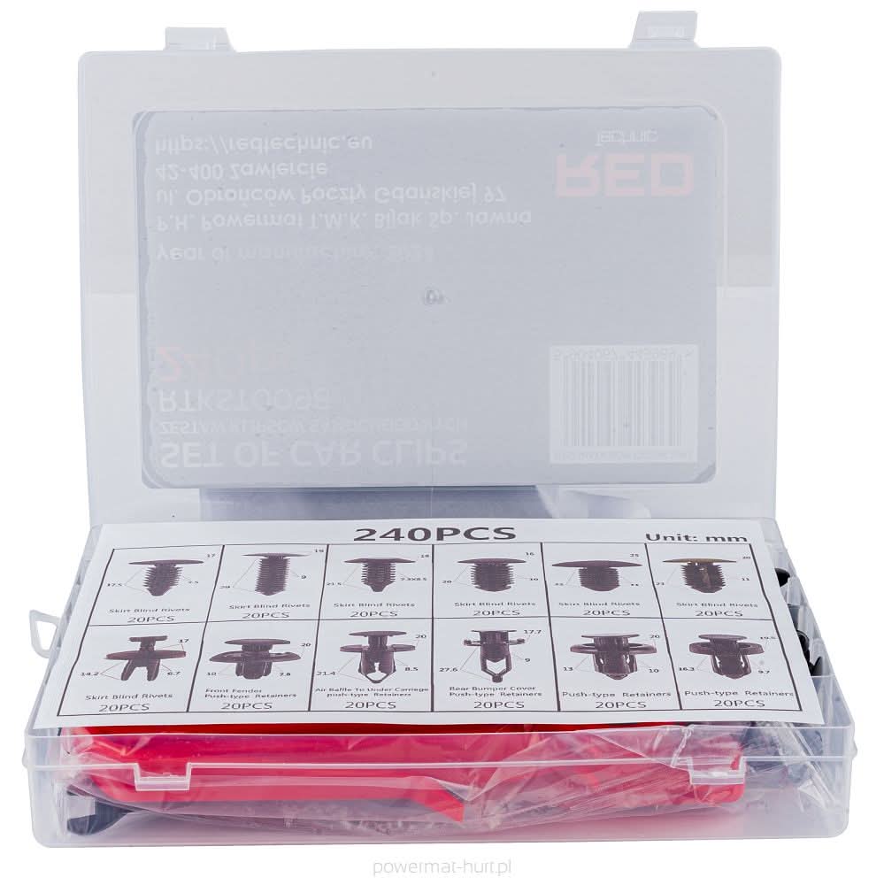 Cleme si agrafe auto 245 buc , Redtechnic RTKST0098 - imaginea 2