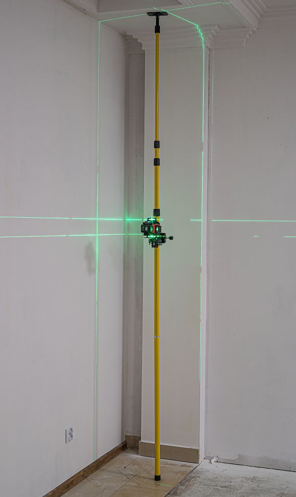 Trepied telescopic pentru nivela laser, inaltime maxima 4 m, Redtechnic RTTPLK0039 - imaginea 6