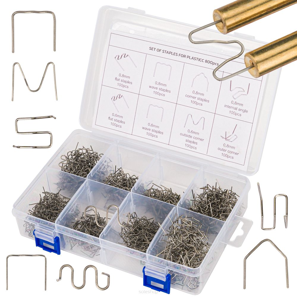 Set capse pentru aparat de sudura, 8 tipuri, 800 elemente, Red Technic RTZZP0087