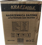 Tun de Caldura pe Gaz 40kw ,display Temperatura Programabil, cu Reductor si Roti Inclus, Kraft&Dele KD11701