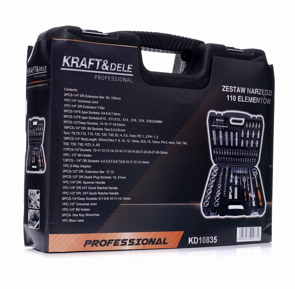 Trusa Scule 101 Bucati, Valiza de Transport Inclusa, Kraft&Dele KD10835