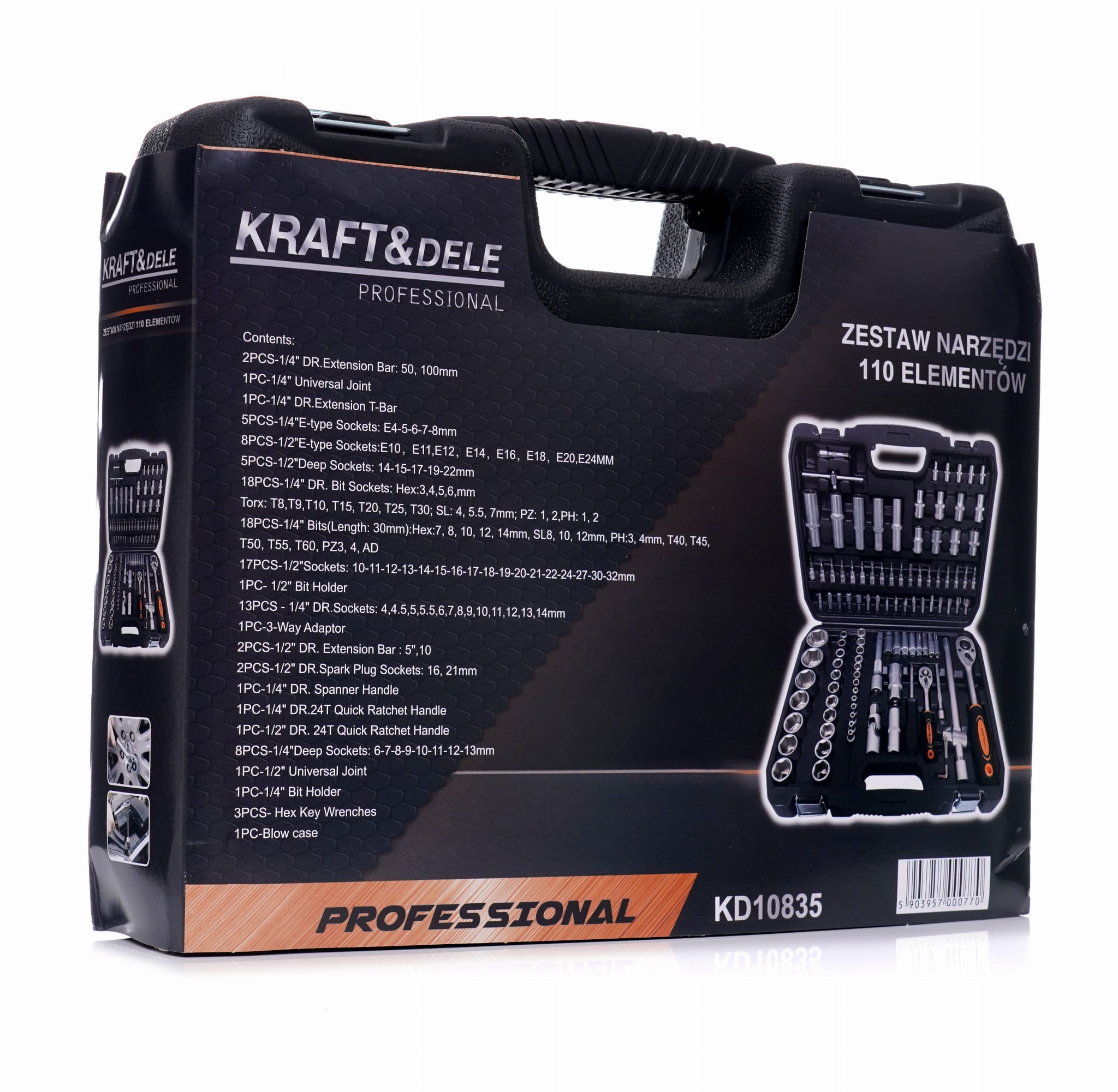 Trusa Scule 101 Bucati, Valiza de Transport Inclusa, Kraft&Dele KD10835
