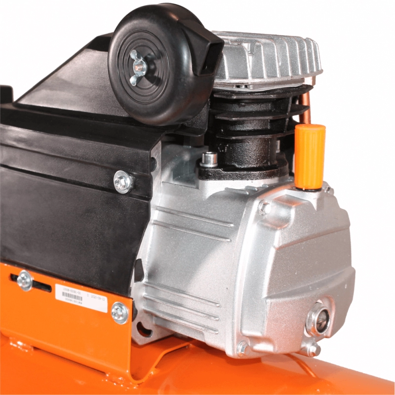 Compresor de aer cu piston BISONTE SF020-100 cu ulei 230V 2,0 cp, debit aer 187 l/min presiune 8 bar