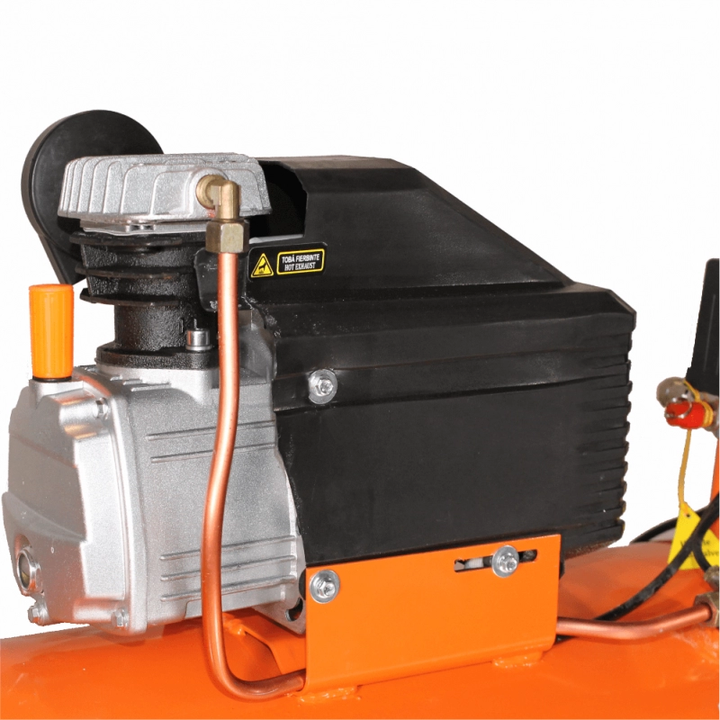 Compresor de aer cu piston BISONTE SF020-100 cu ulei 230V 2,0 cp, debit aer 187 l/min presiune 8 bar