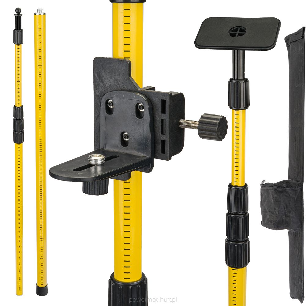 Trepied telescopic pentru nivela laser, inaltime maxima 4 m, Redtechnic RTTPLK0039