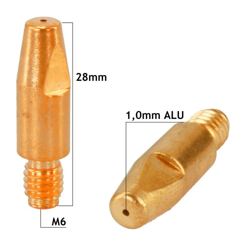 Duza De Contact Sarma De Aluminiu 1 Mm, M6x28 Mm
