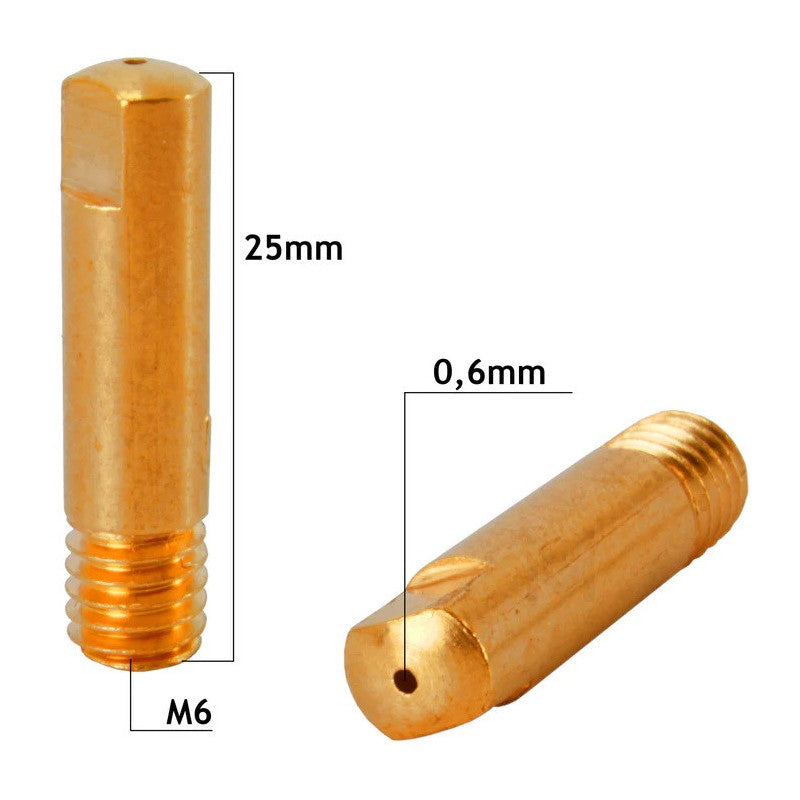 Duza De Contact Sarma De Otel 0.6 Mm, M6 X 25 Mm