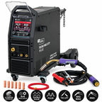 Aparat de Sudura Invertor TECNO MIG 377PT PULSE LCD Seria Neagra 4x4 MIG/MAG Synergic 350A 400V, Ideal TMIG377PT