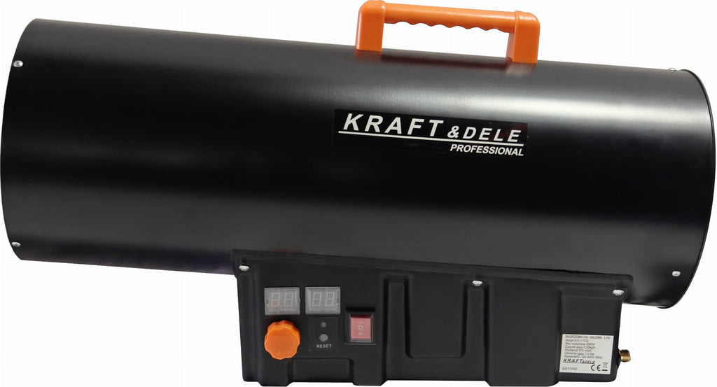 Tun de Caldura pe Gaz 60kw ,display Temperatura Programabil, cu Reductor Inclus, Kraft&Dele KD11702