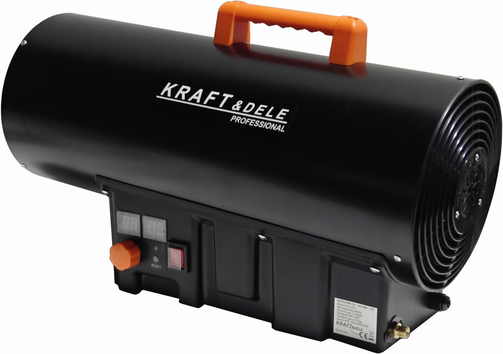 Tun de Caldura pe Gaz 40kw ,display Temperatura Programabil, cu Reductor si Roti Inclus, Kraft&Dele KD11701