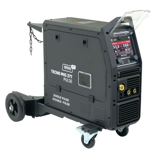Aparat de Sudura Invertor MIG/MAG Synergic TECNO MIG 377PT PULSE LCD Seria Neagră 4x4 TMIG377PT