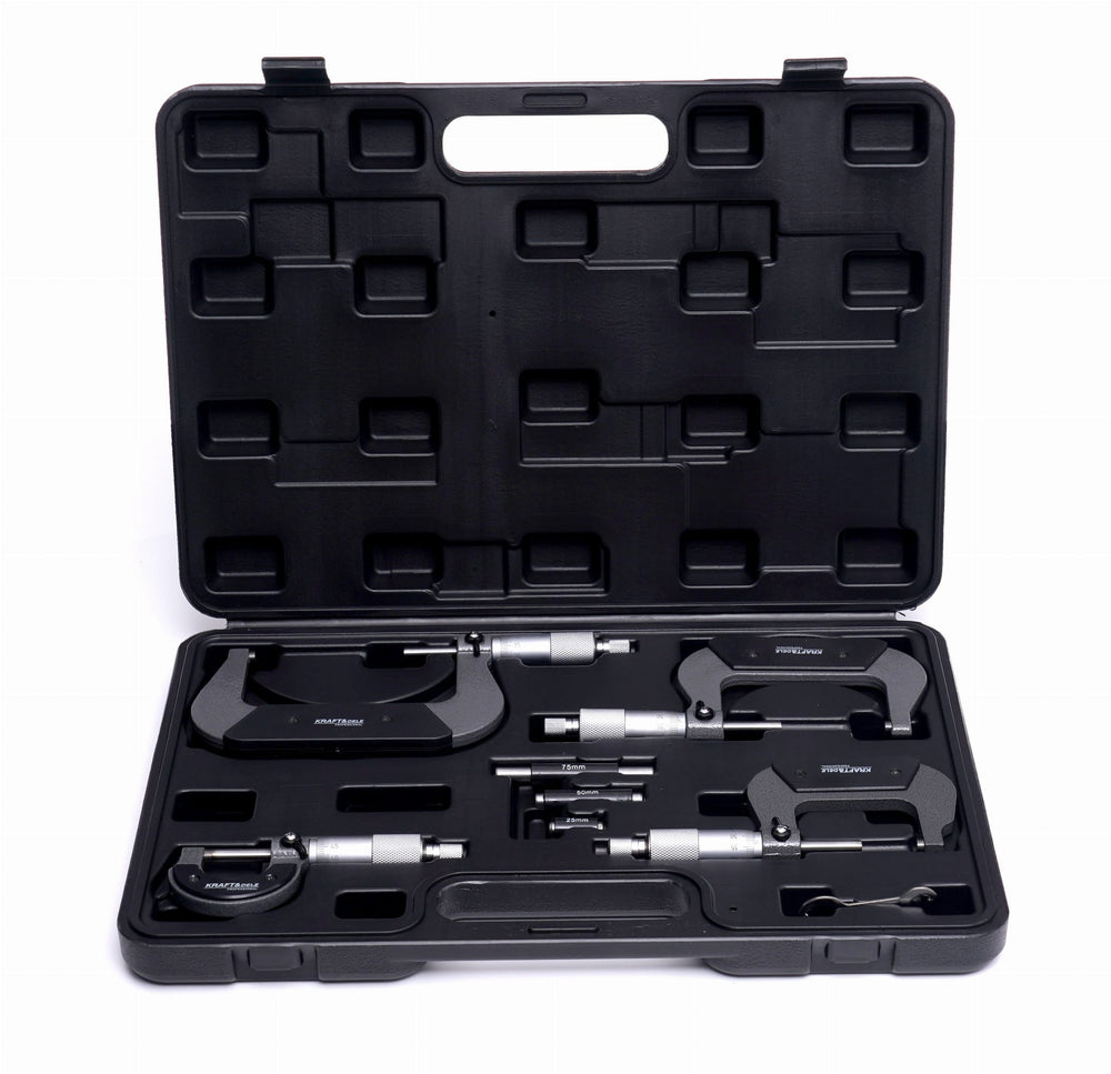 Set micrometru mecanic 0-100mm 8piese , Kraft&Dele KD10443