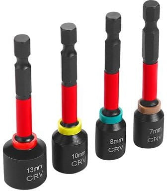 Set 4 chei tubulare hexagonale magnetice  , Kraft&Dele KD11866