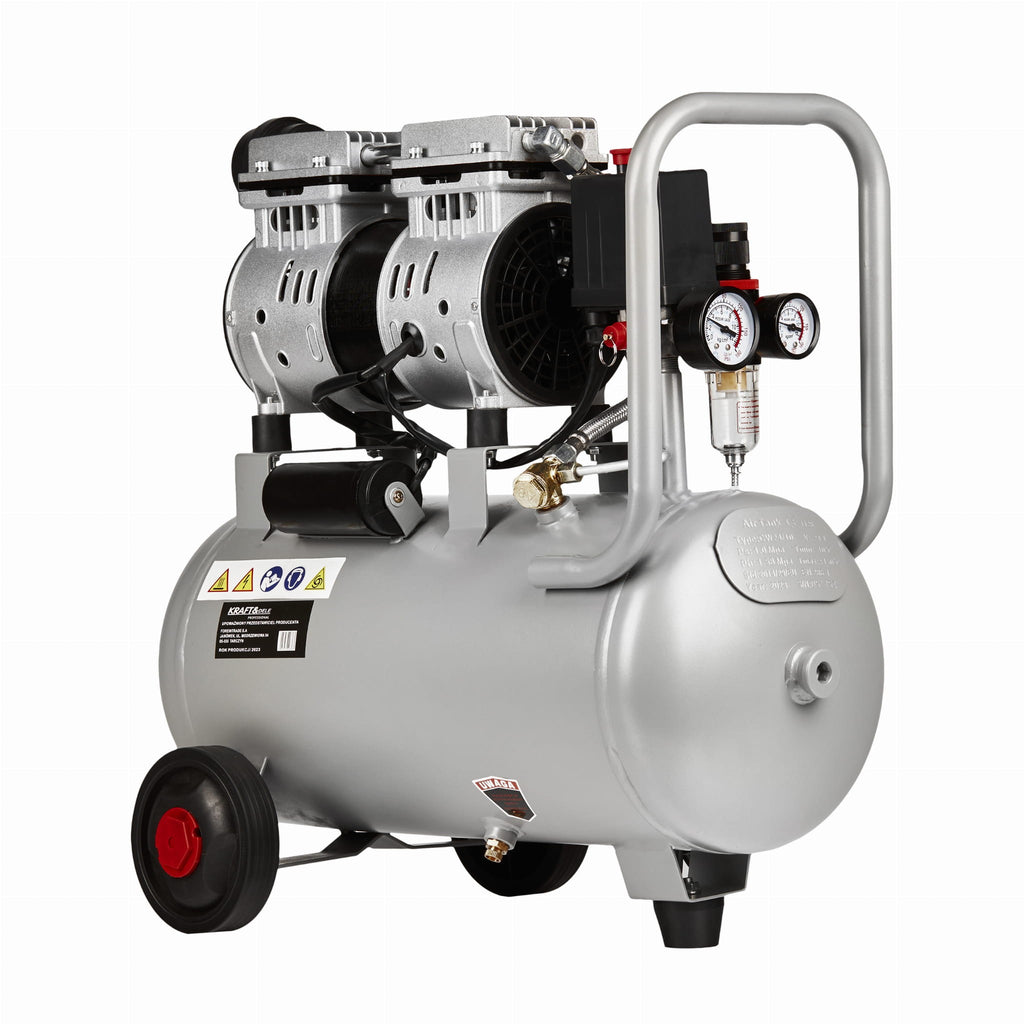 Compresor fara ulei silentios , 24L / 1200W x 1 ,220/m , Kraft&Dele KD1395 - imaginea 4