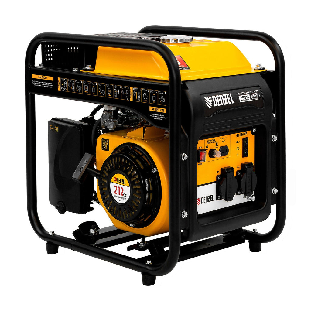 Generator cu invertor GT-2500iF, 2,5 kW, 230 V, carcasa deschisa, pornire manuala Denzel 947047 - imaginea 2