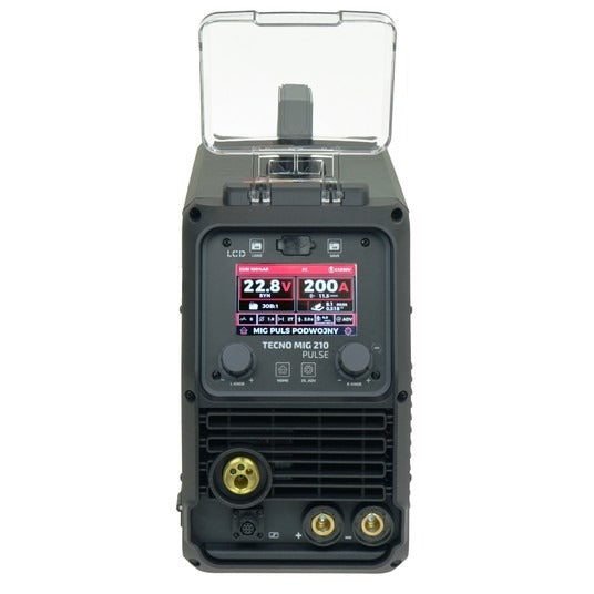 Aparat de Sudura Invertor MIG/MAG Synergic Puls 210A LCD TECNO MIG Seria Neagră 4x4 TMIG210PV2