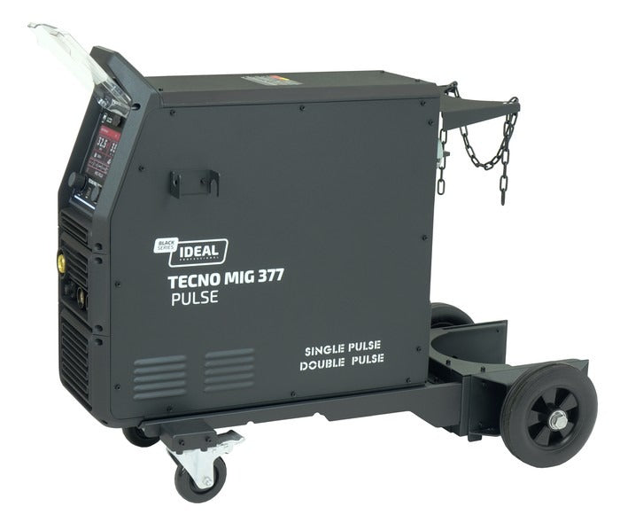 Aparat de Sudura Invertor MIG/MAG Synergic TECNO MIG 377PT PULSE LCD Seria Neagră 4x4 TMIG377PT