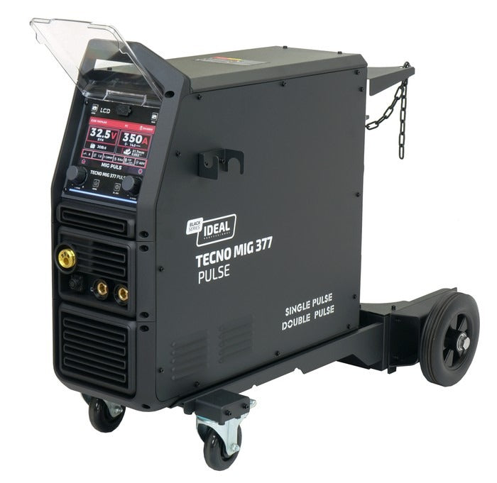 Aparat de Sudura Invertor MIG/MAG Synergic TECNO MIG 377PT PULSE LCD Seria Neagră 4x4 TMIG377PT