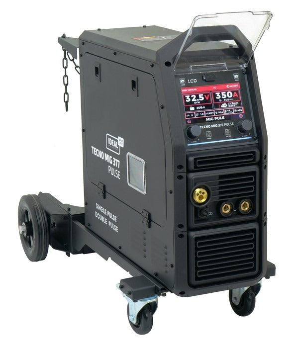 Aparat de Sudura Invertor MIG/MAG Synergic TECNO MIG 377PT PULSE LCD Seria Neagră 4x4 TMIG377PT