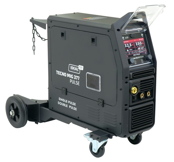 Aparat de Sudura Invertor MIG/MAG Synergic TECNO MIG 377PT PULSE LCD Seria Neagră 4x4 TMIG377PT