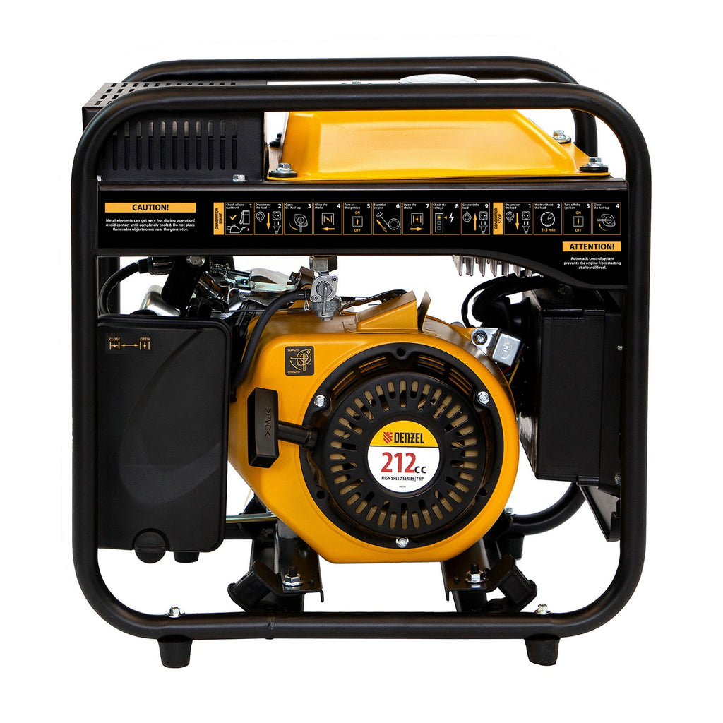 Generator cu invertor GT-2500iF, 2,5 kW, 230 V, carcasa deschisa, pornire manuala Denzel 947047 - imaginea 4