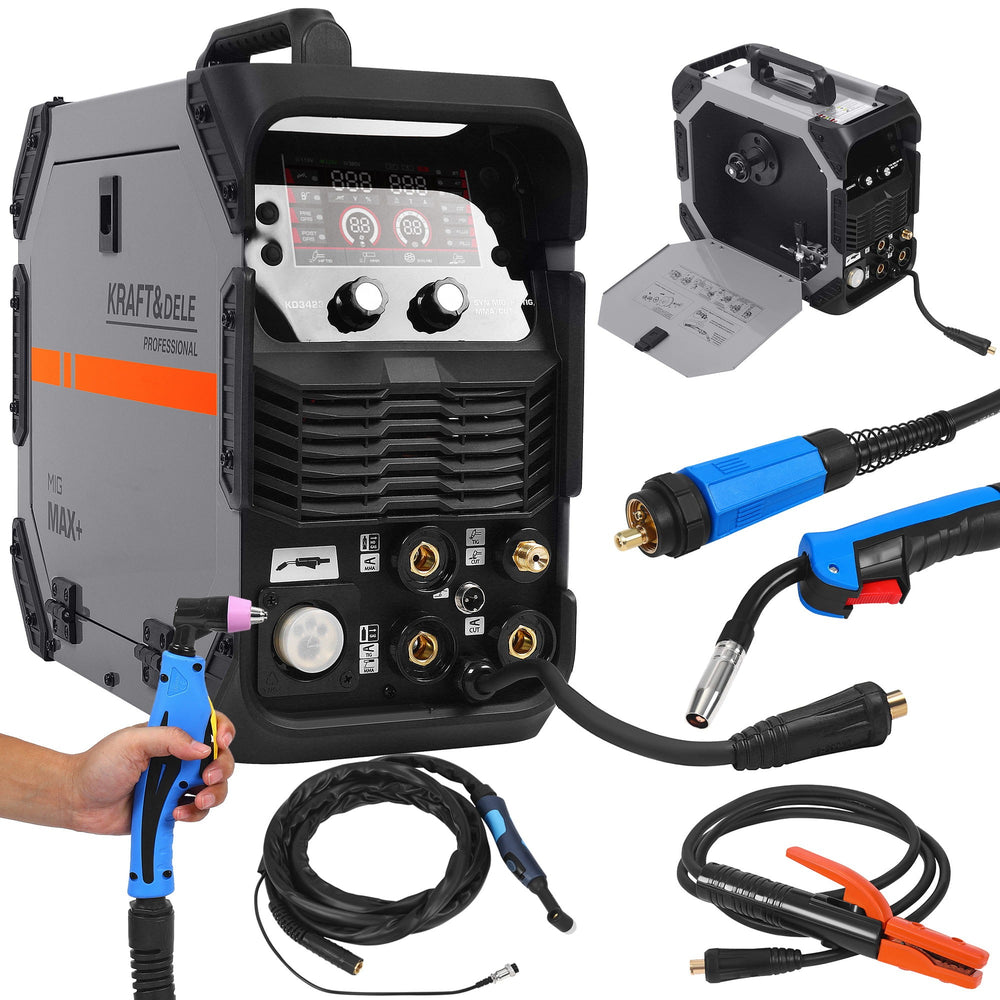 Aparat de sudura profesional multi proces 5 in 1 , MIG-MAG, MMA,  TIG-HF, Pasma , Kraft&Dele KD3423