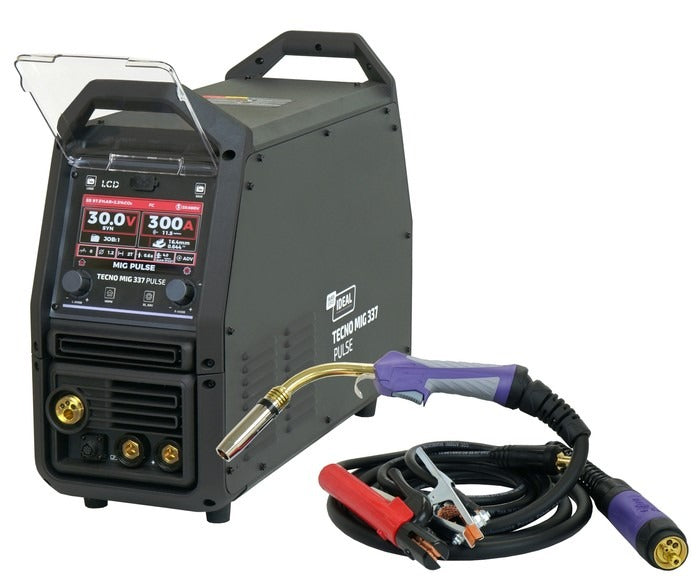 Aparat de Sudura Invertor MIG/MAG Synergic TECNO MIG 337P PULSE LCD Seria Neagră 4x4 TMIG337PV2
