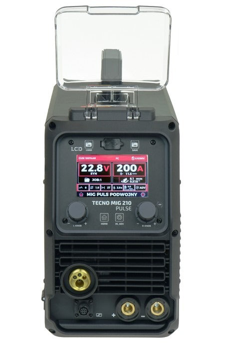 Aparat de Sudura Invertor MIG/MAG Synergic Puls 210A LCD TECNO MIG Seria Neagră 4x4 TMIG210PV2
