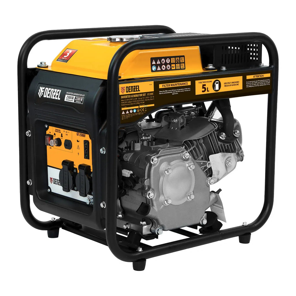 Generator cu invertor GT-2500iF, 2,5 kW, 230 V, carcasa deschisa, pornire manuala Denzel 947047 - imaginea 6