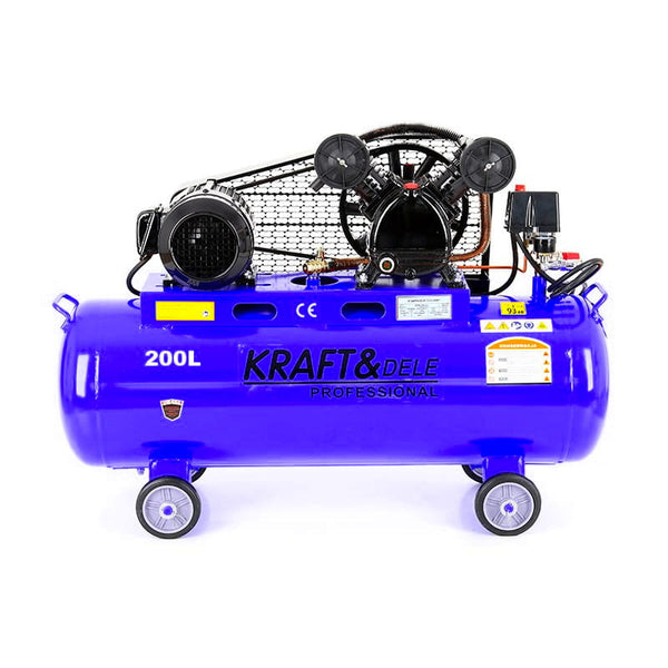 Compresor 200L 2 pistoane 220V, 3 kW , 490l Kraft&Dele KD40633