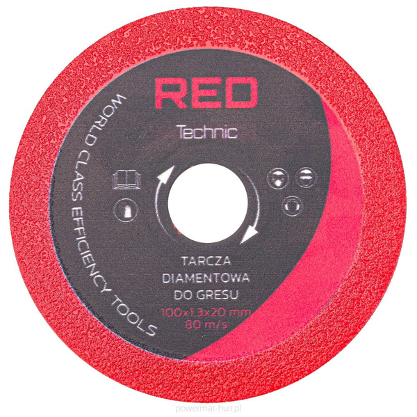 Disc diamantat 100mm , Red technic RTPDG0009-TA13