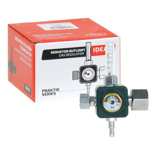 Reductor Presiune CO2/Ar PRAKTIK cu Rotametru MINI 25 L/min, Ideal B-145001