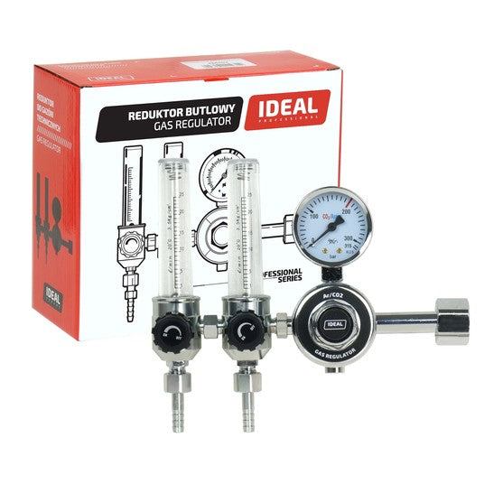 Reductor Presiune CO2/Ar cu 2 Rotametre 25 L/min, Ideal B-265402