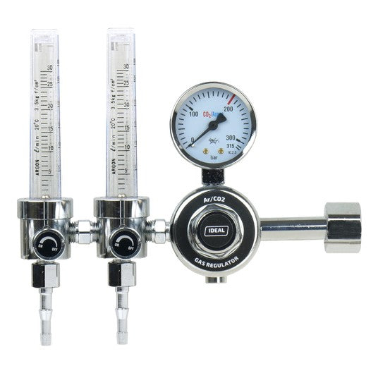 Reductor Presiune CO2/Ar EXPERT cu 2 Rotametre 30 L/min, Ideal B-365402 2