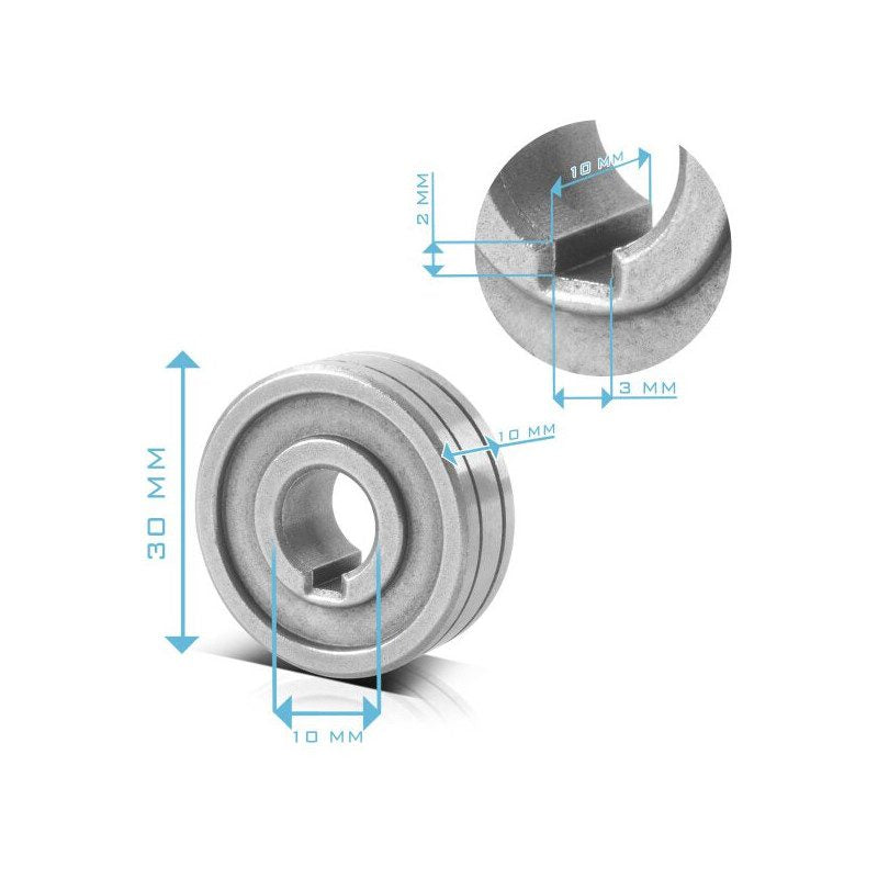 Rola antrenare cu pana pentru sarma otel 0.6 - 0.8 mm cod.10048354