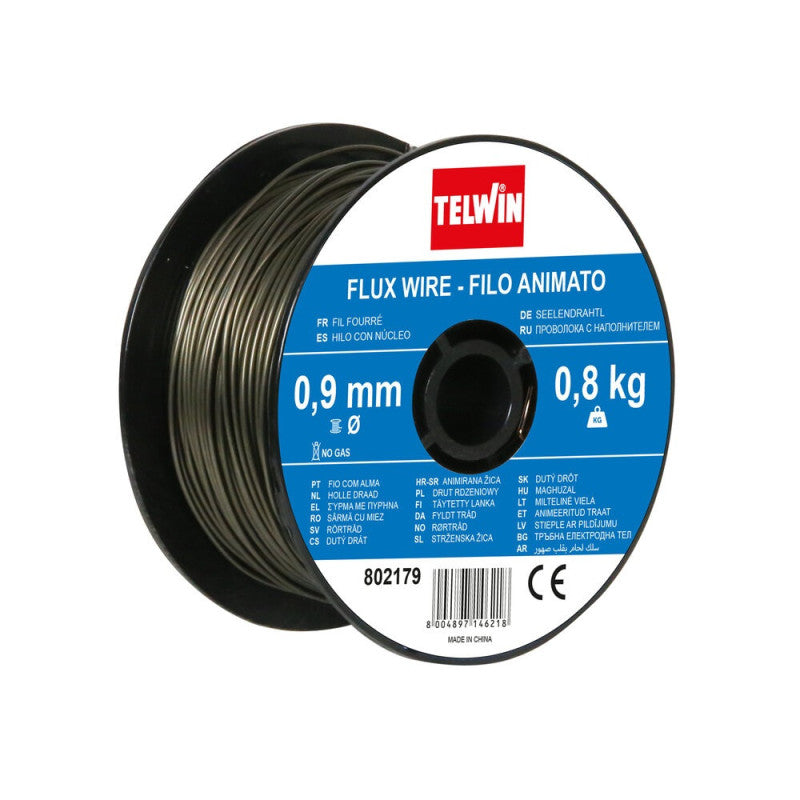 Sarma sudura cu flux Telwin 0.9 mm rola 0.8 kg - pentru sudura fara gaz